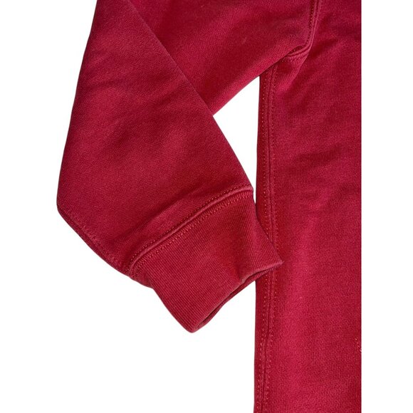 Polo Ralph Lauren Kids Red Full-Zip Hoodie Jacket Size 7 Plaid Hood Lining Cotto - Picture 3 of 8